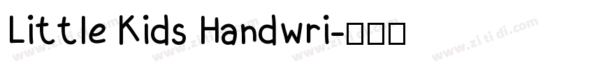 Little Kids Handwri字体转换